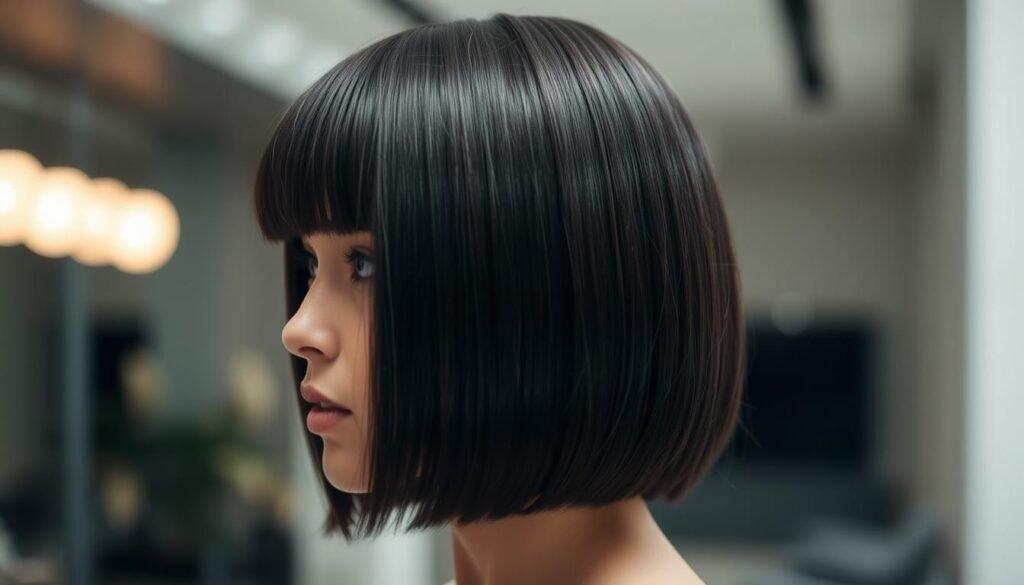 Chin-length bob