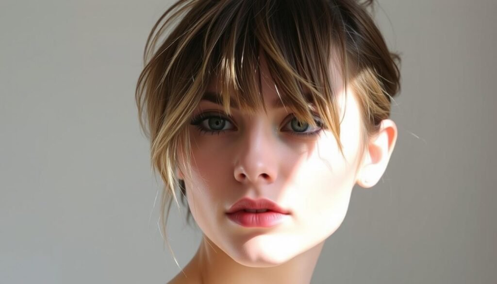 fringe haircut for round faces